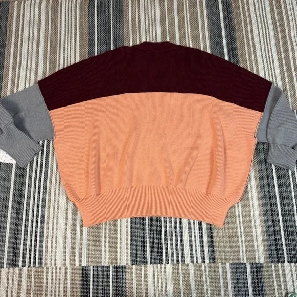 Free People Easy Street Color Block Sweater Size Small Women - Picture 4 of 10